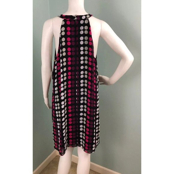 NWT Womens CeCe by Cynthia Steffe Black Dot Steam Halter Shift Dress Sz 14 - Picture 8 of 10